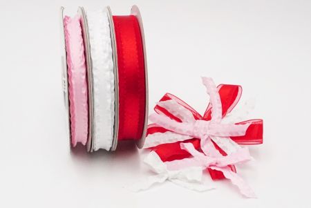 Elegance Ruffled Satin Ribbon Set - Elegance ruffled edge satin ribbon set